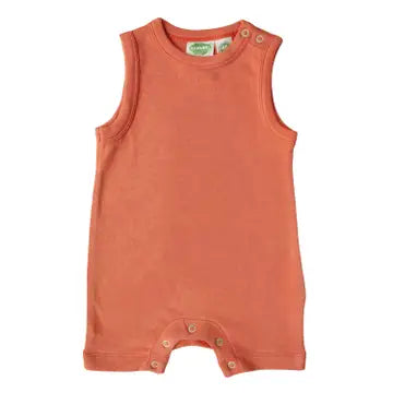 Organic Tank Romper-Clay
