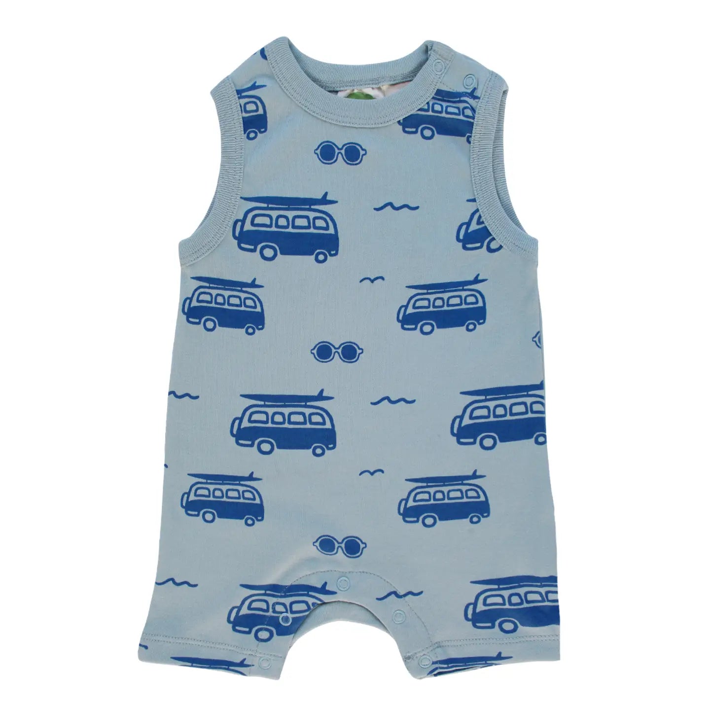 Organic Tank Romper-Surf