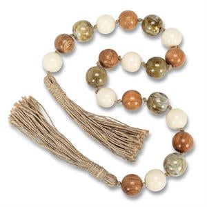Glass + Wood Bead Garland