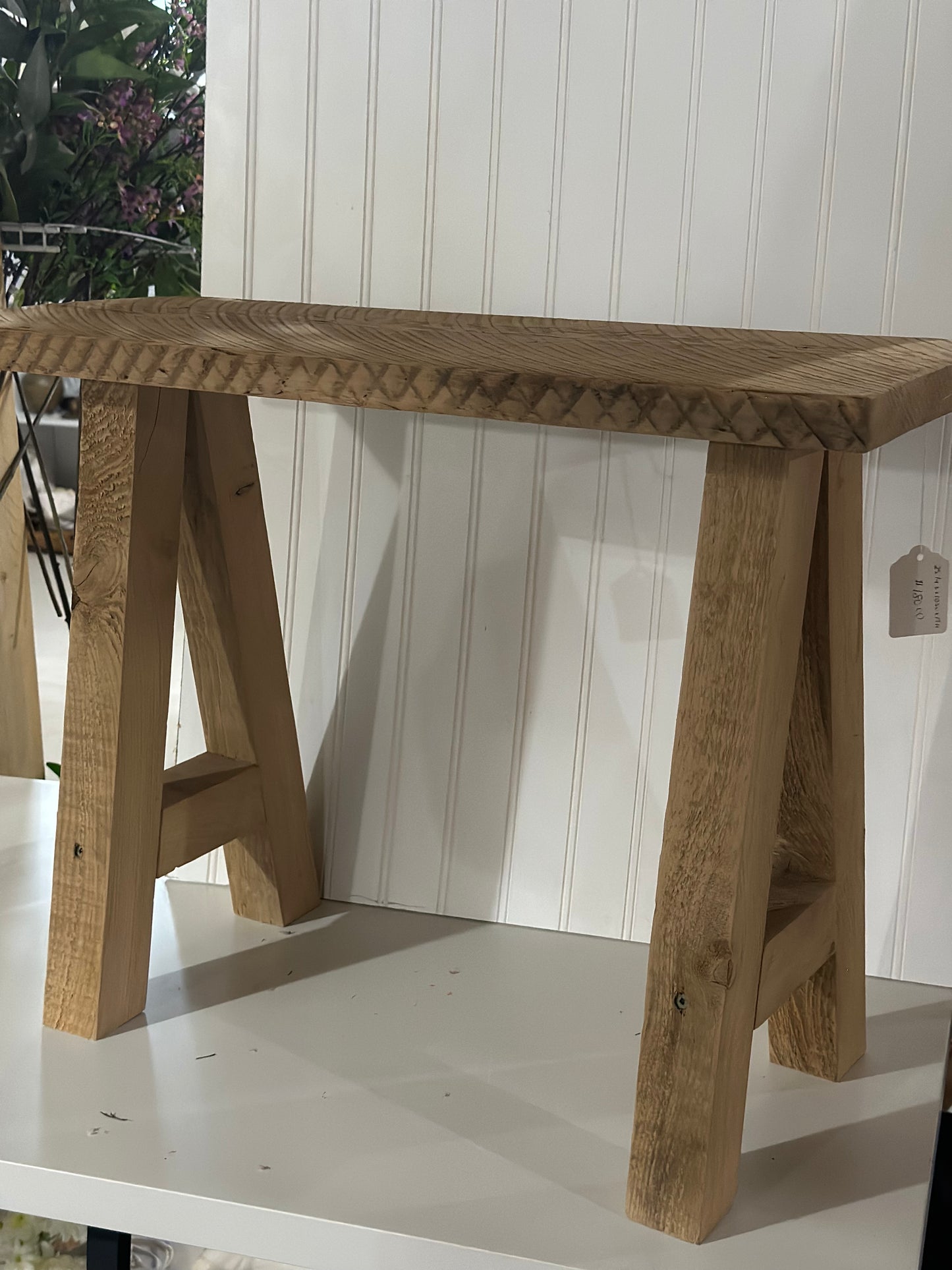 Small barn board bench