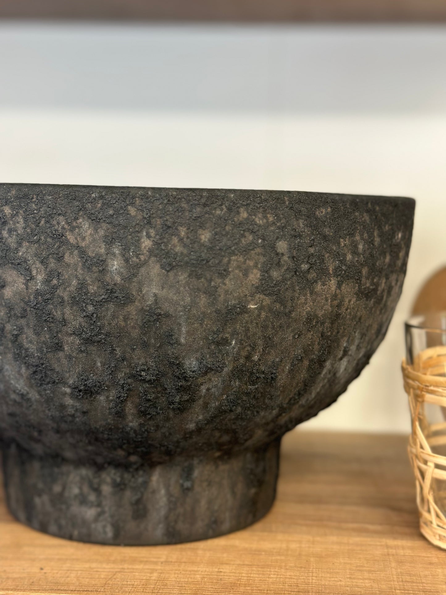 Dark wood bowl
