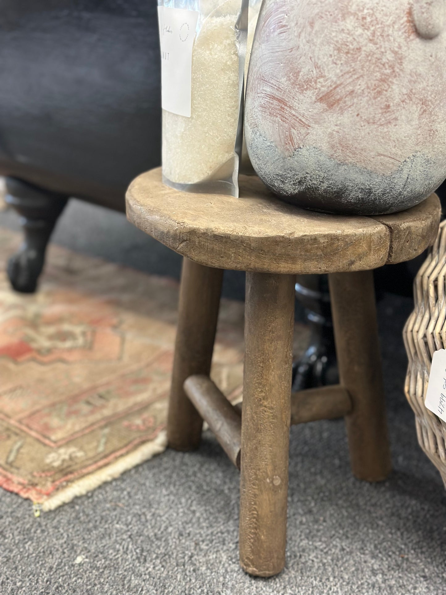 Small wood stool