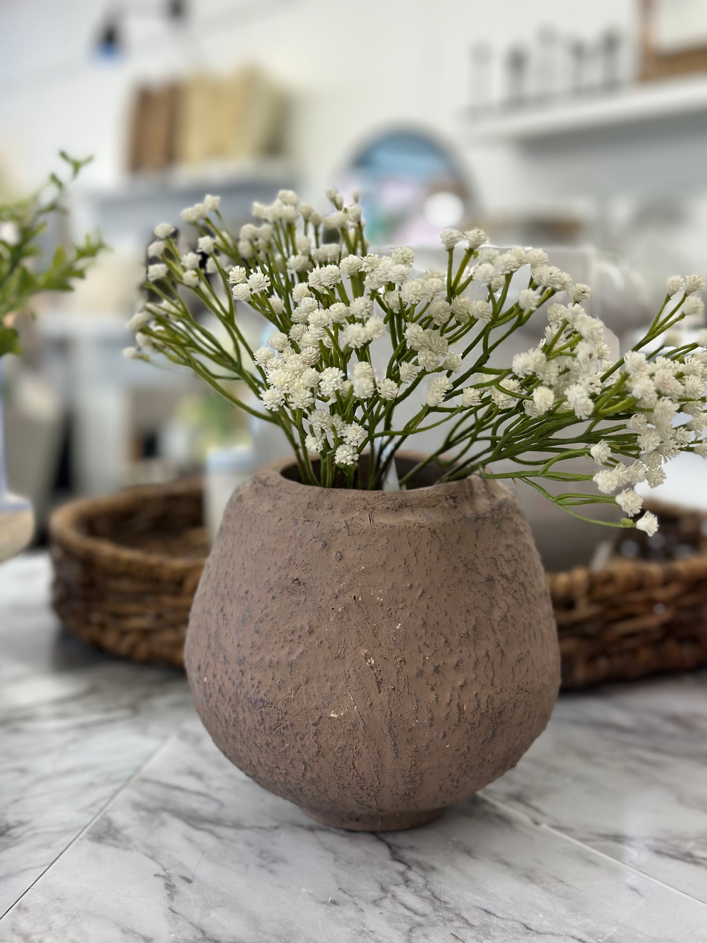 Clay Greige Textured vase