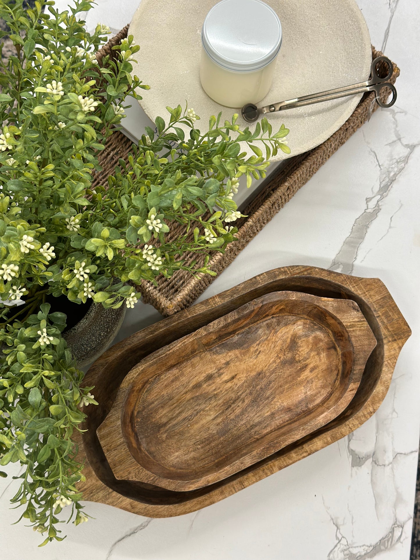 Wood dough bowl (small)
