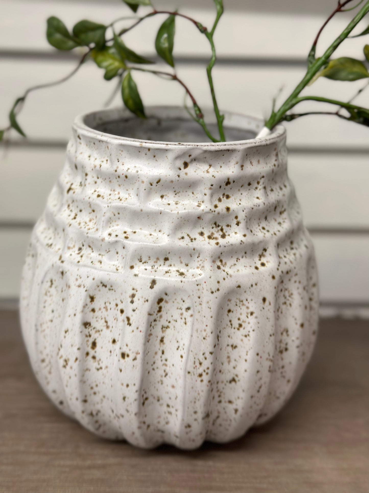 White speckled vase