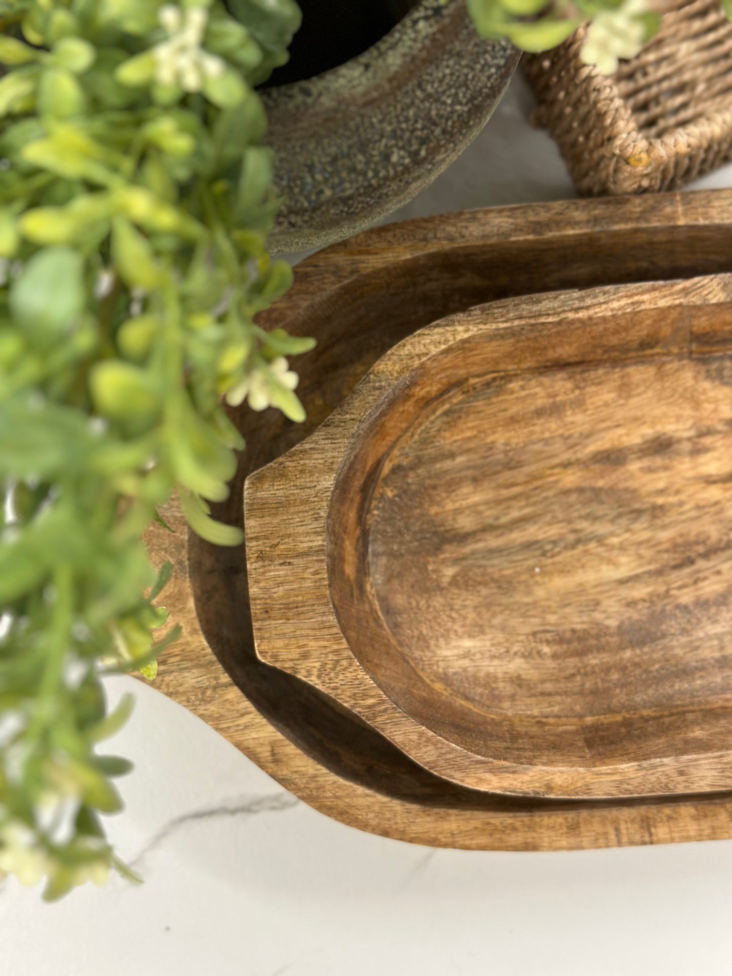 Wood dough bowl (large)