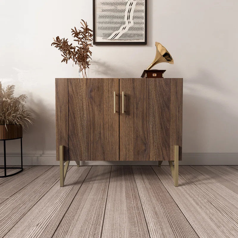 Walnut Sideboard with gold