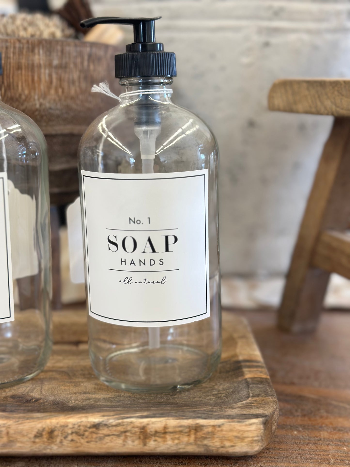 Clear bottle—Dish Soap