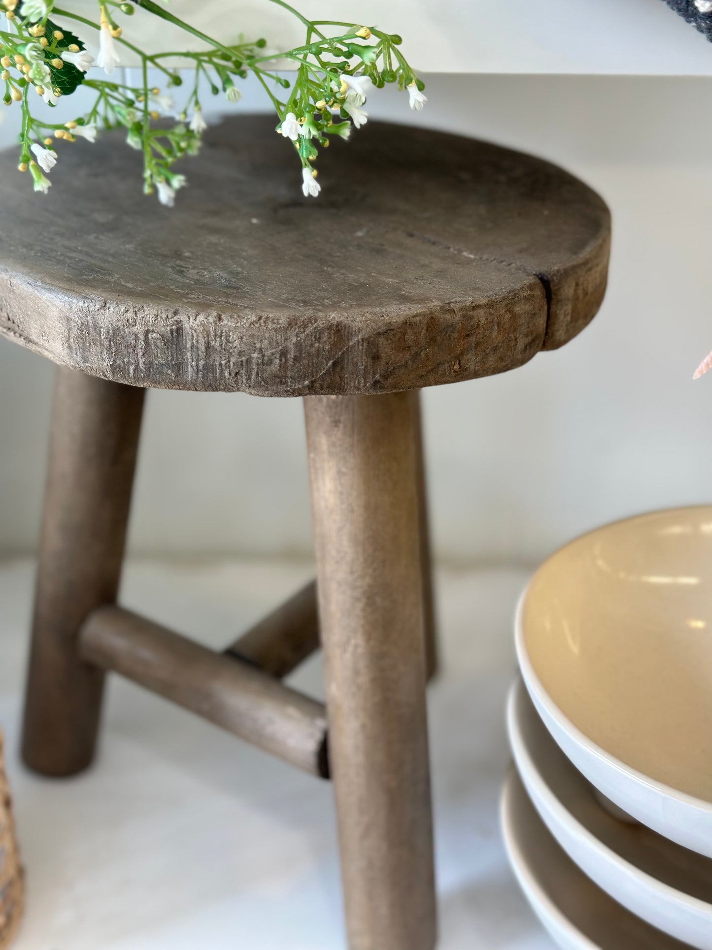 Small wood stool