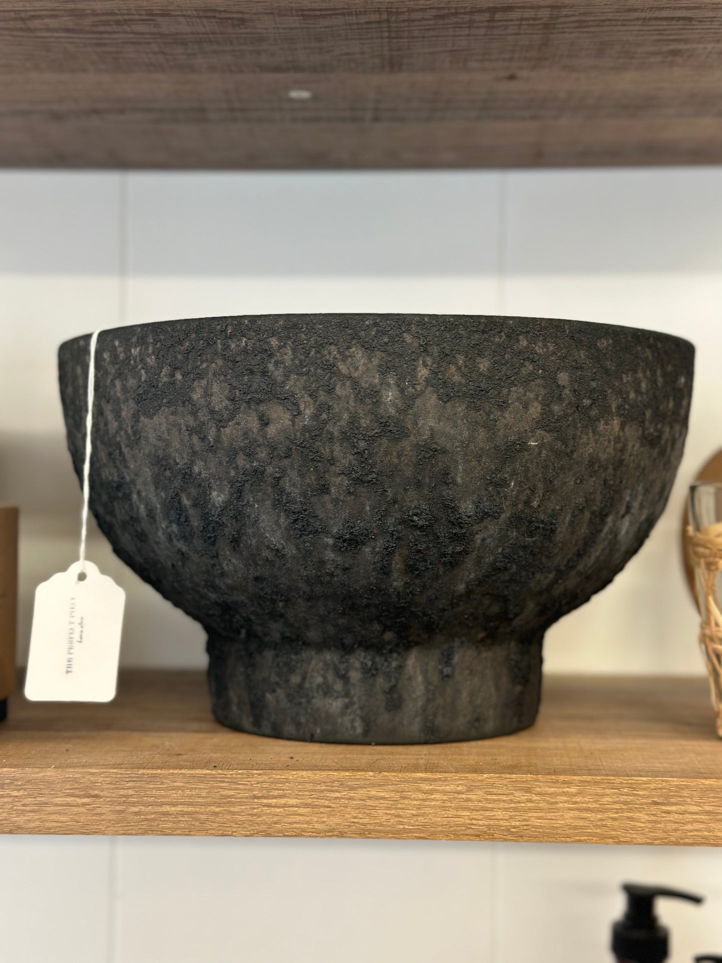 Dark wood bowl
