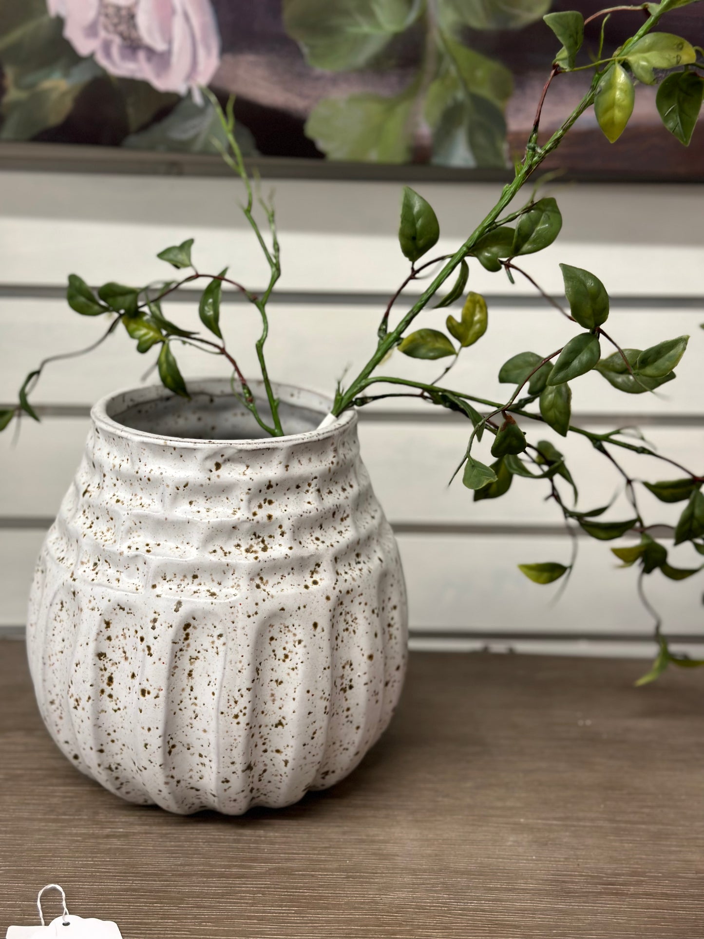 White speckled vase