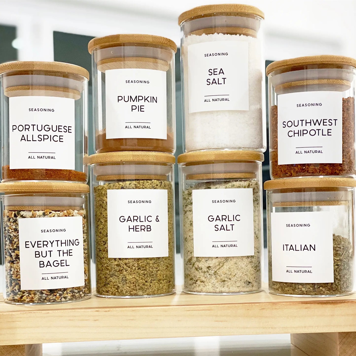 Bamboo Spice Jars - 200 ML