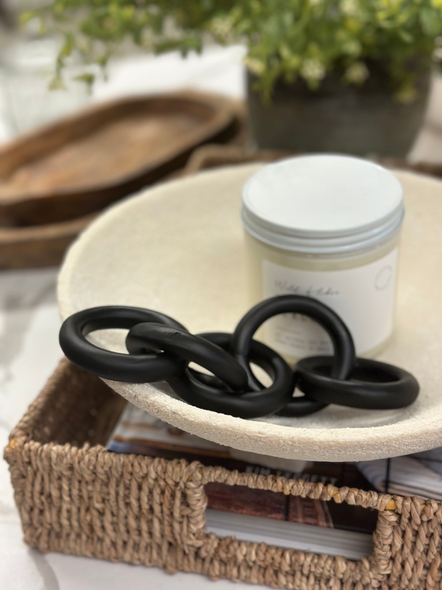 Black small chain links