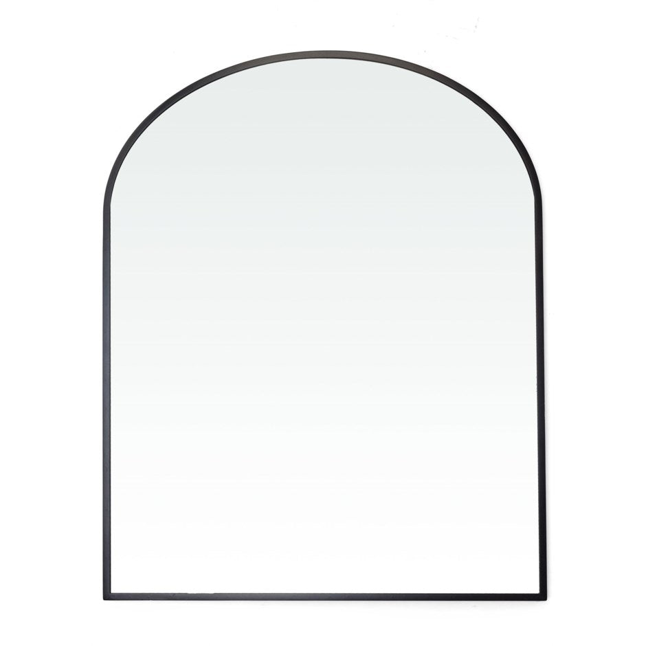 Large arch black mirror