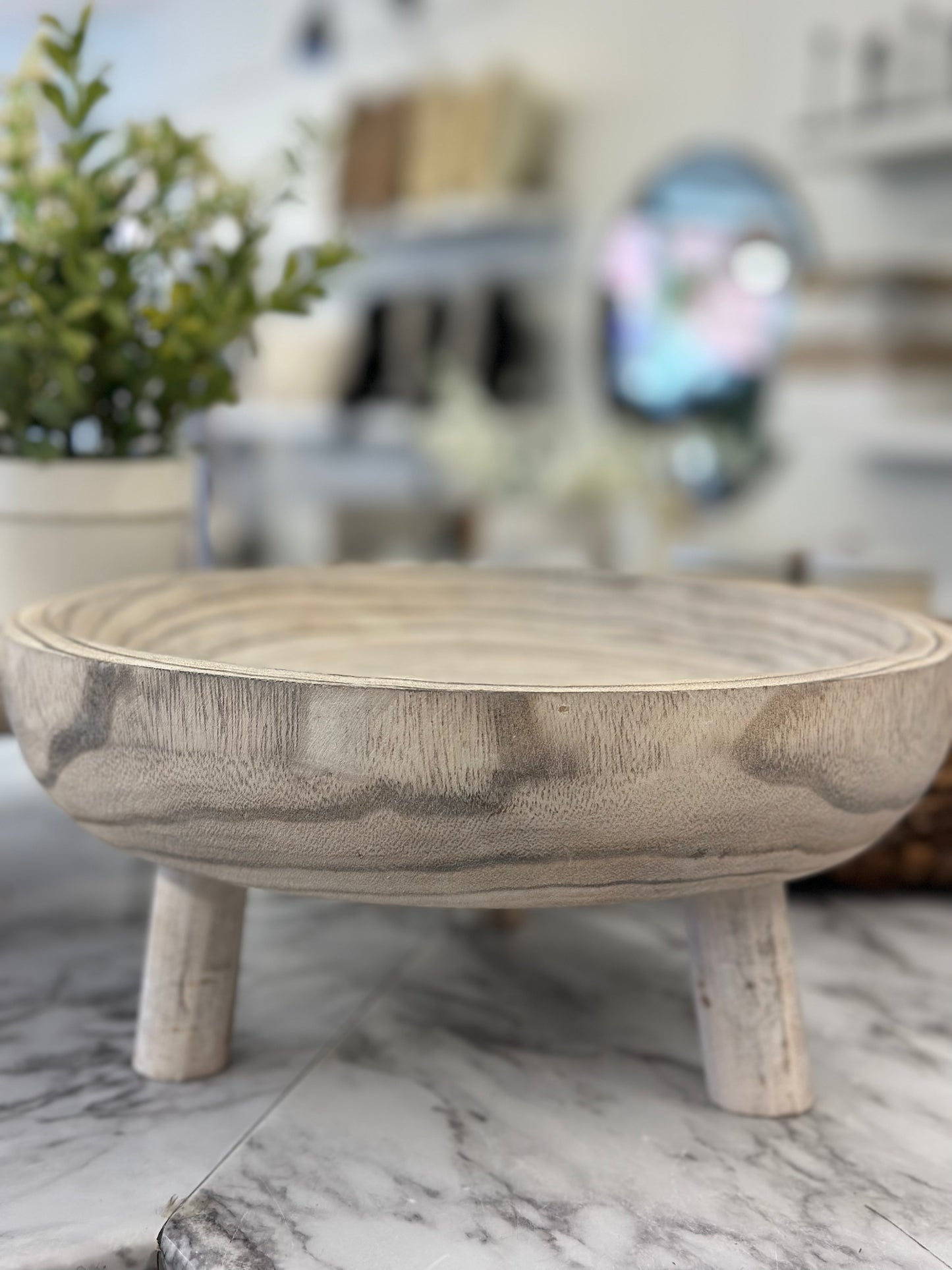 Wood bowl raised