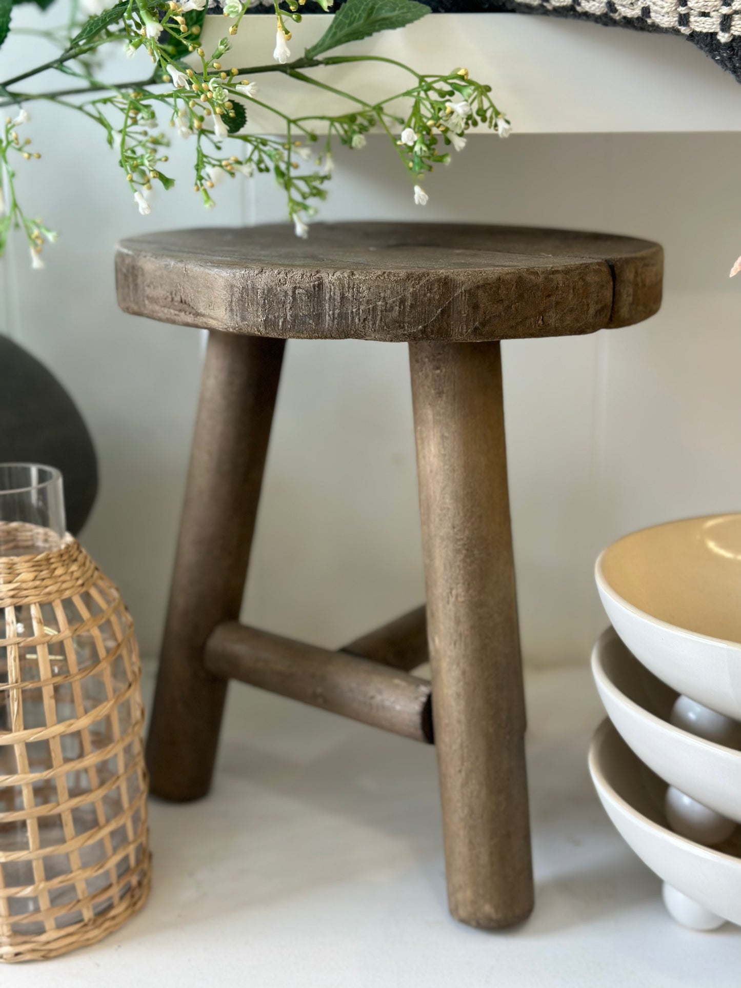 Small wood stool