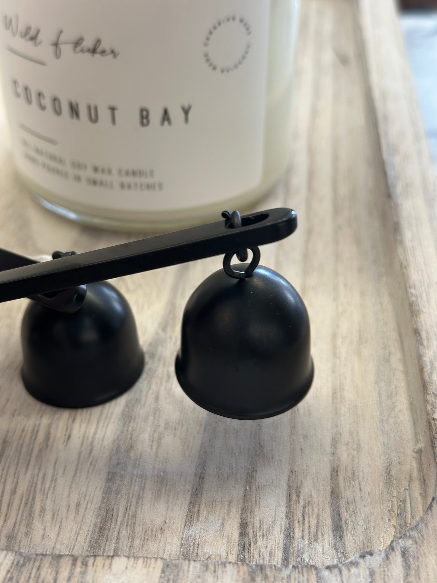 Black candle snuffer