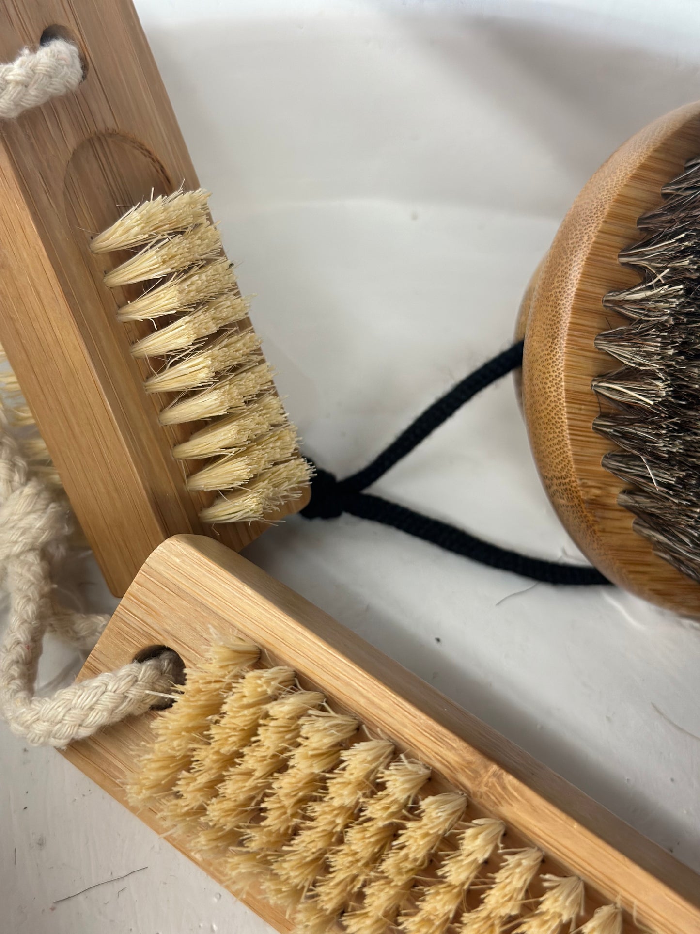 Nail bamboo bristle brush