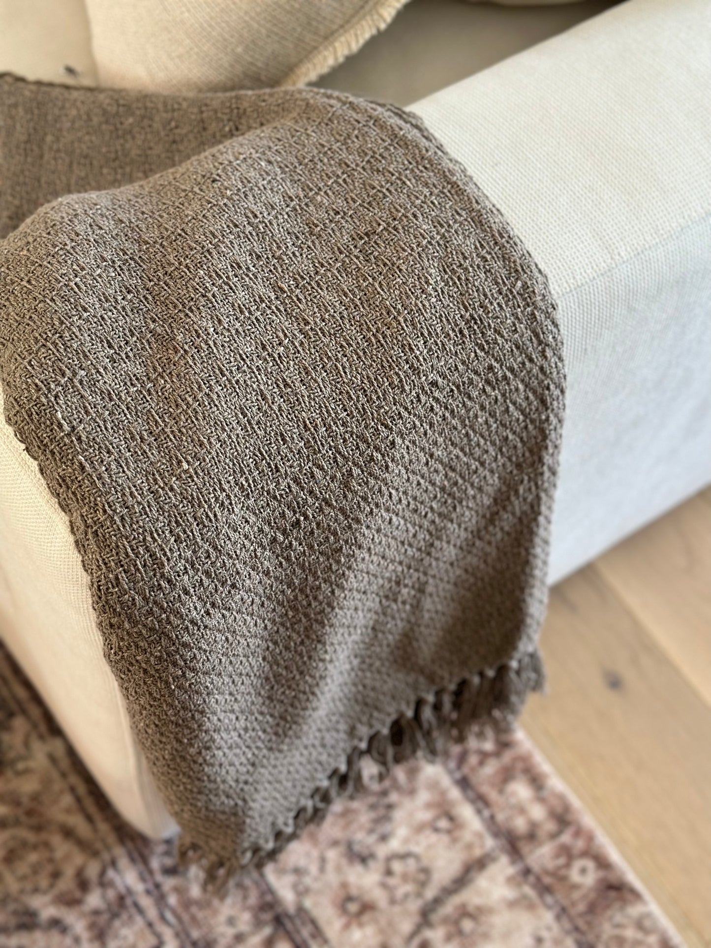 Brown cotton blanket