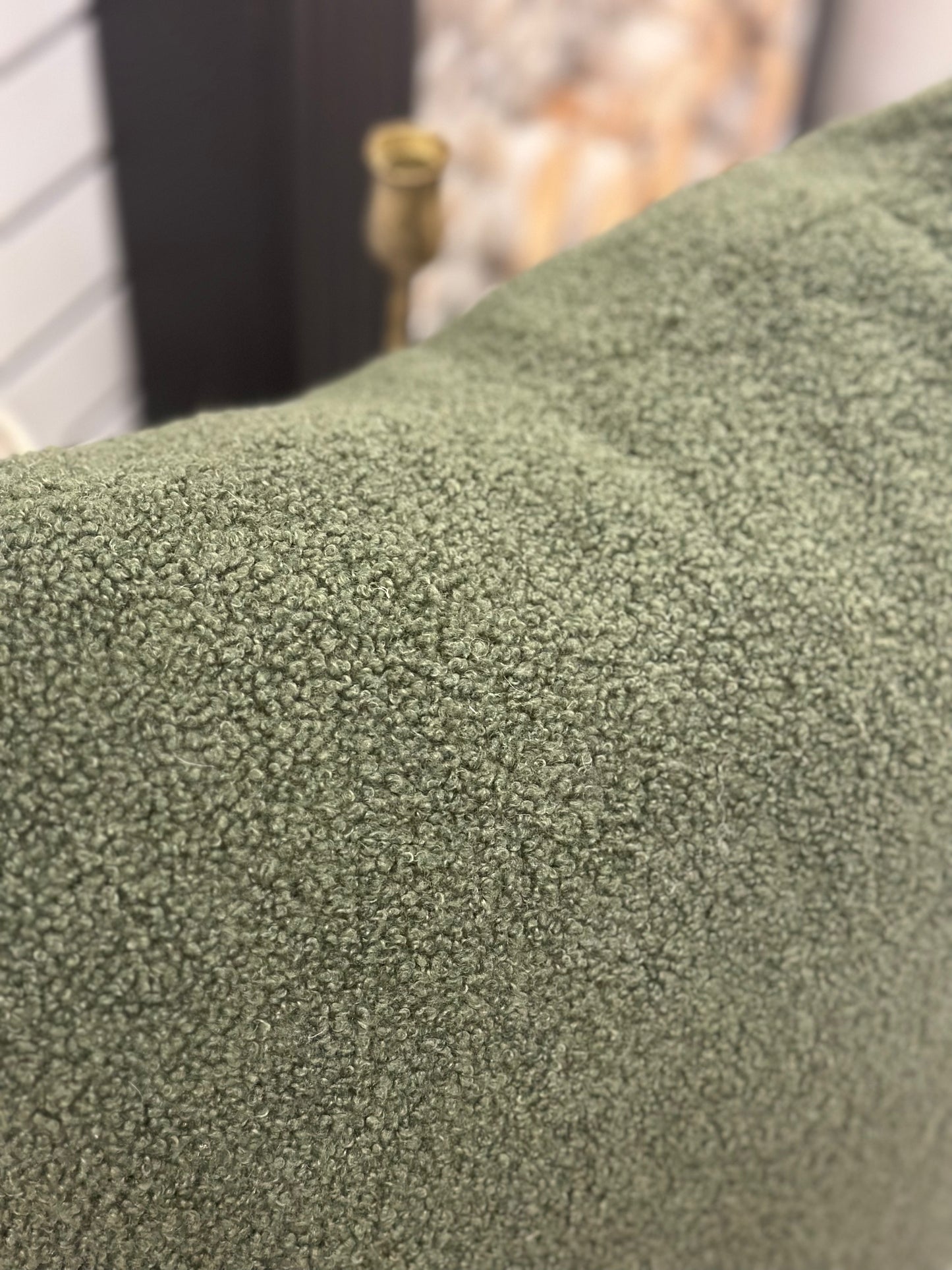 Olive Green Sherpa Pillow