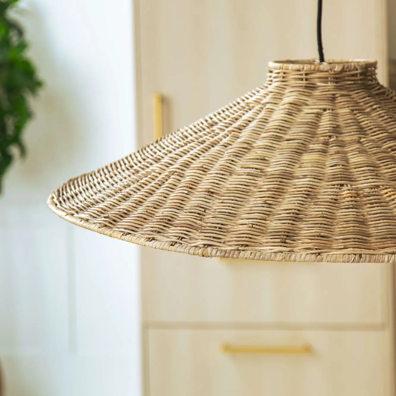 Shallow Rattan Pendant Lamp Grey Rattan (pre- order)