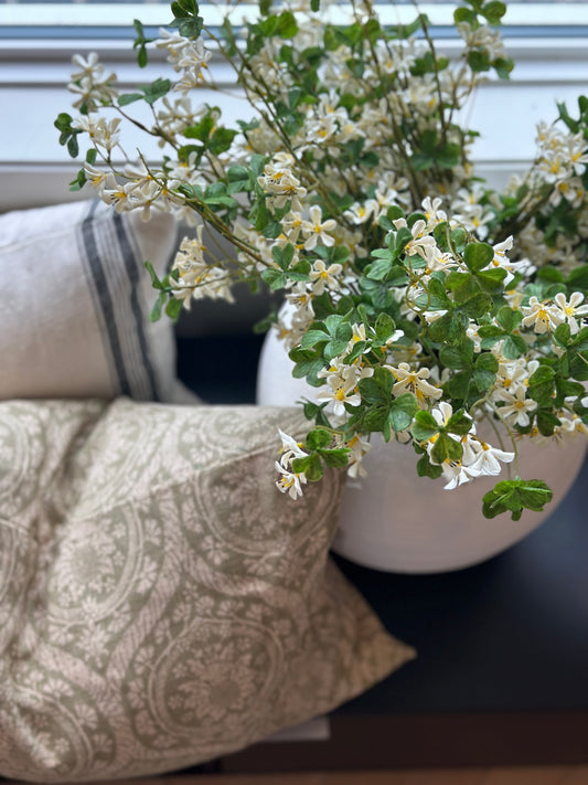 21” White Olive Blossom Bush