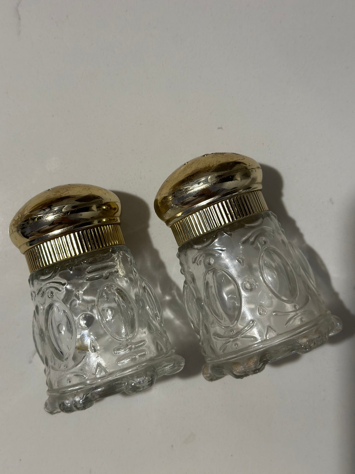 Vintage Salt + Pepper shakers (pair)