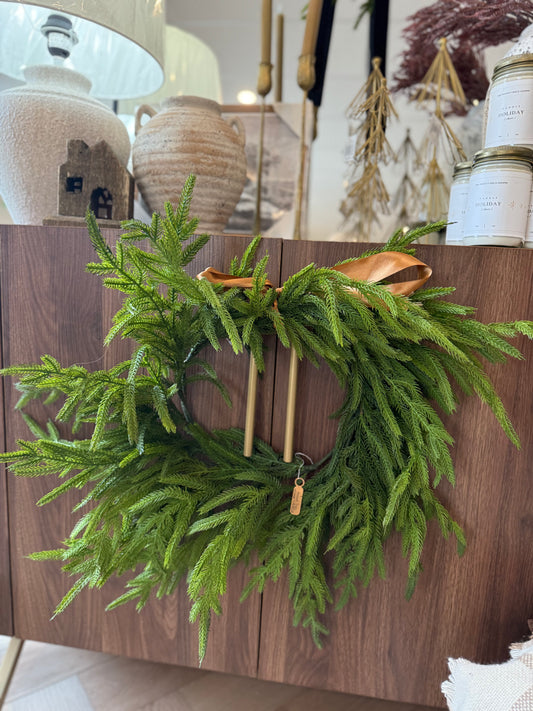 22” Fresh Touch Norfolk Pine Wreath