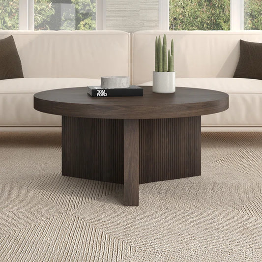 “Bryer” Round wood coffee table