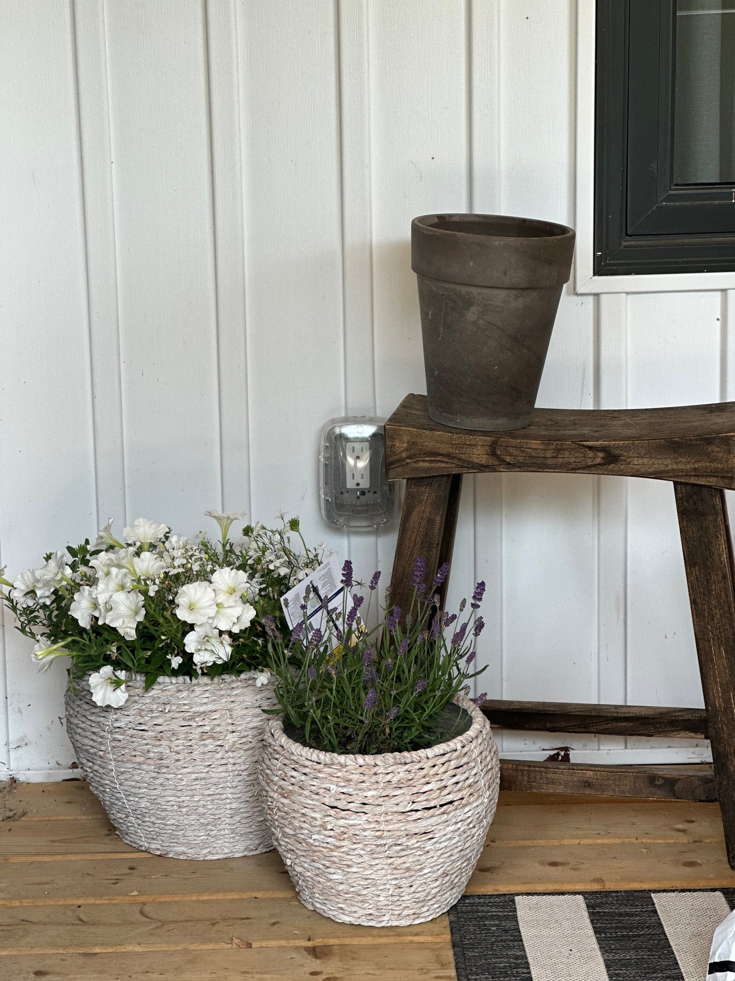 Austin HAND WOVEN TAPERED BASKET 10”x9”