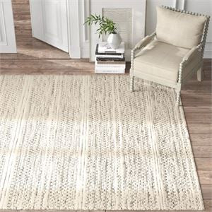 Kelly Clarkson Home® Flatweave Wool Area Rug - Cream/Black - Rectangle 6’ x 9’