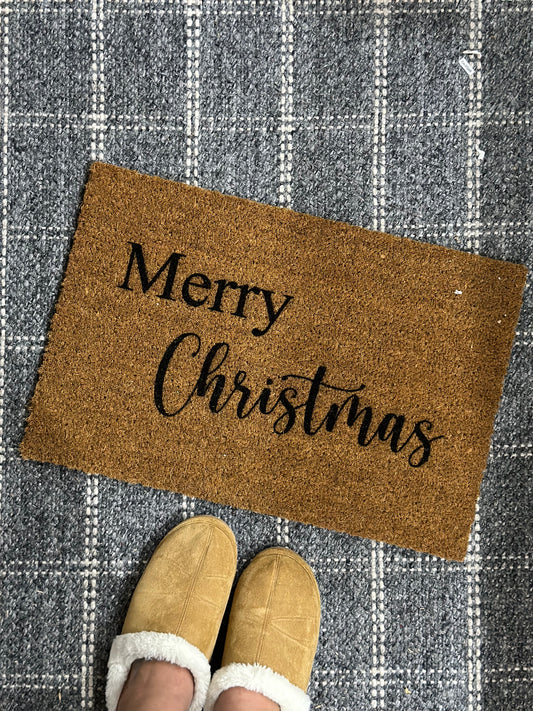 Merry Christmas Door Coir Mat