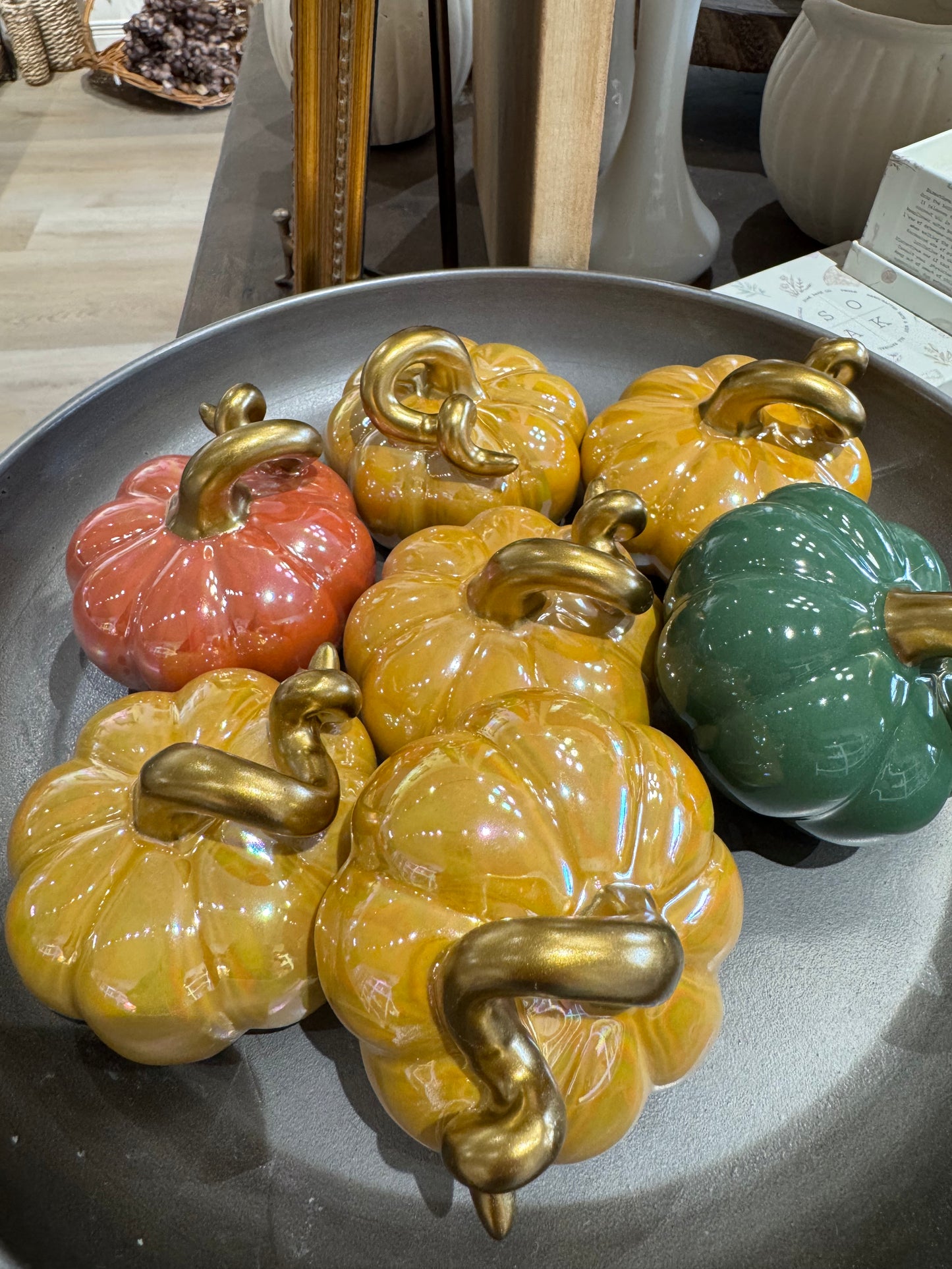 Small Ceramic Pumpkin-Asst Colors