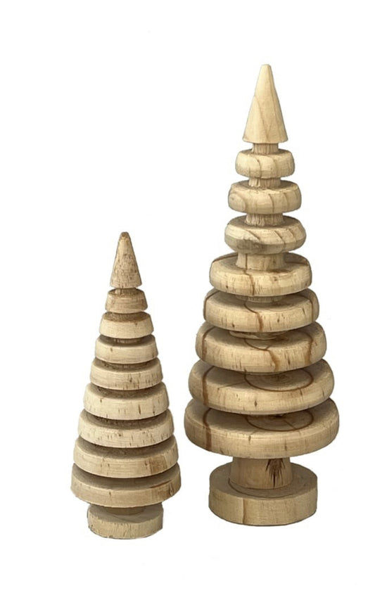 5" Wooden Tree Deco