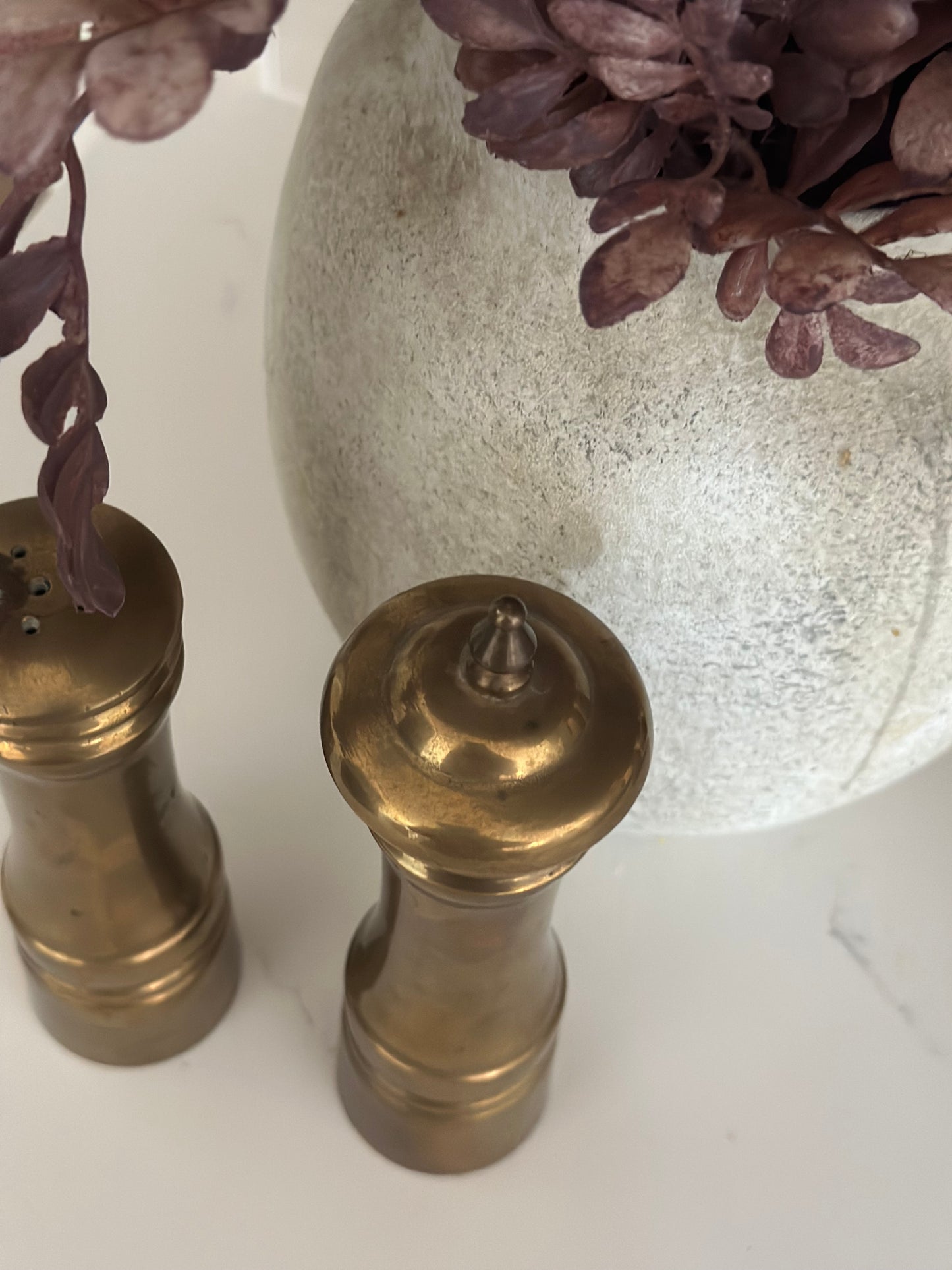 Brass Salt & Pepper Shakers