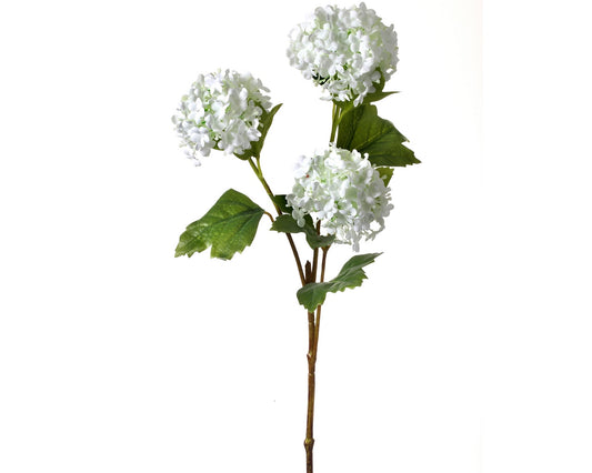 33″ VIBURNUM SPRAY X3 – WHITE