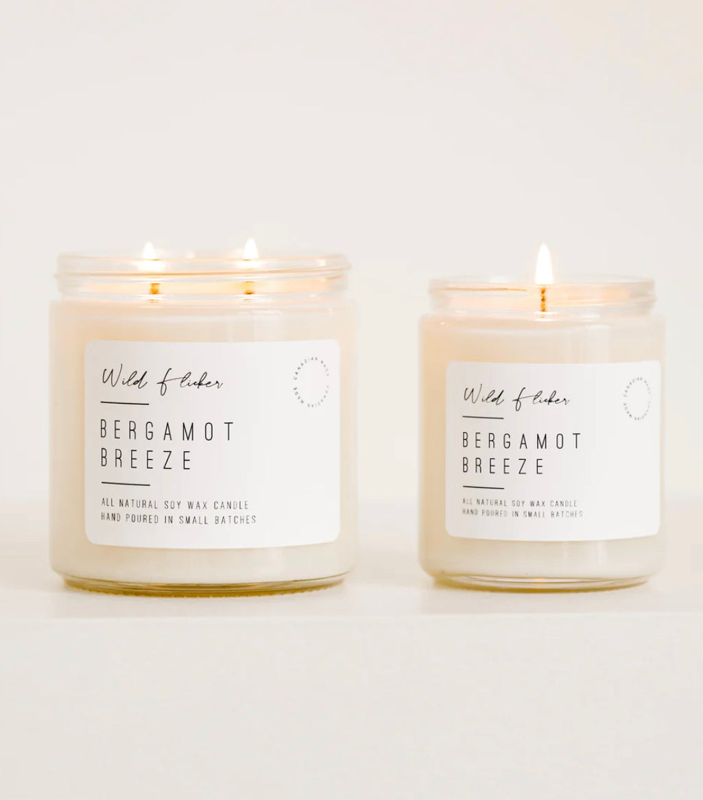 Bergamot Breeze Soy Wax Candle “Single Wick”