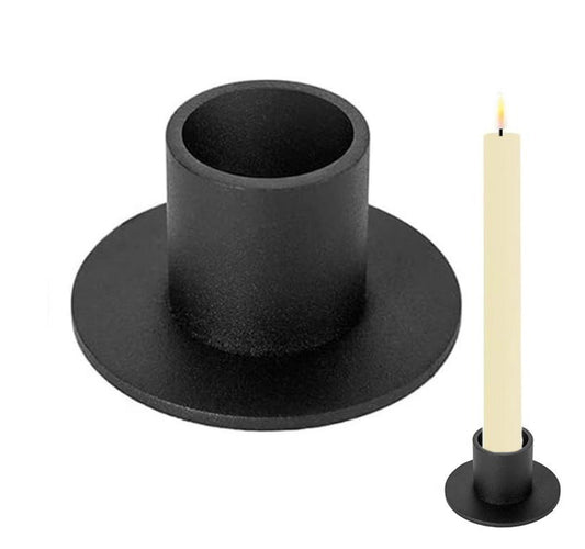 Black candle holder