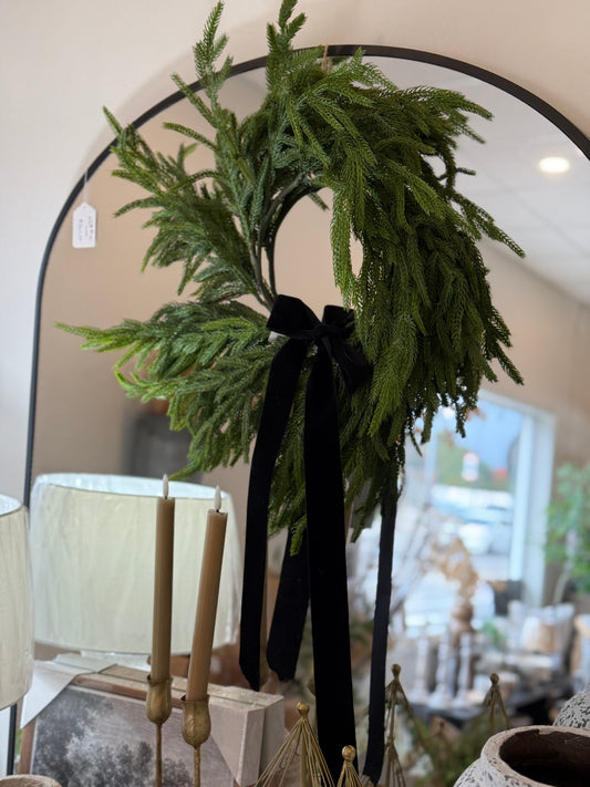 20” FRESH TOUCH NORFOLK PINE WREATH