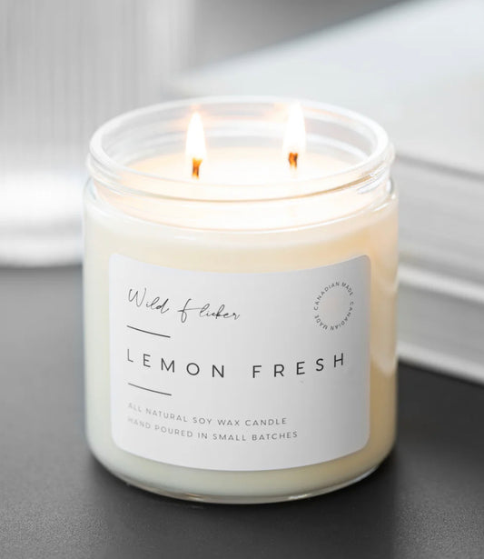 Wild Flicker- Lemon Fresh Wick Single wick 8oz
