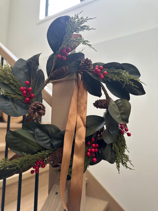 22” Magnolia & Berry Wreath