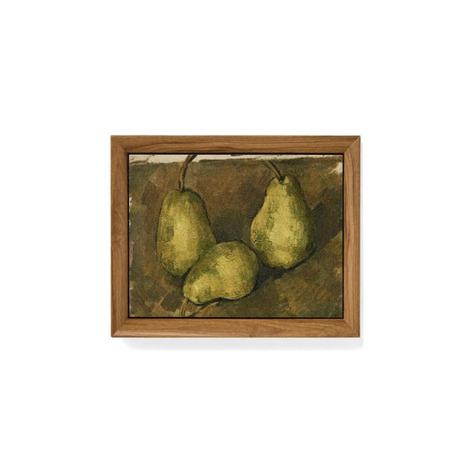 WALL ART FRAMED CANVAS PRINT STILL ART PEARS MULTI