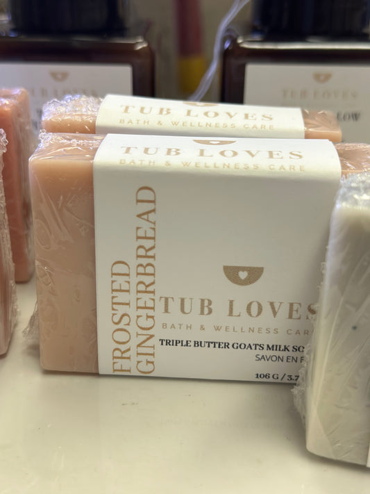 Frosted Gingerbread Tub Loves Goat Milk Soap Bar