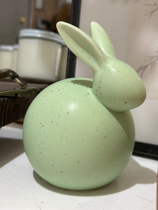 Teal glass bunny