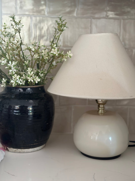 Small cream lamp