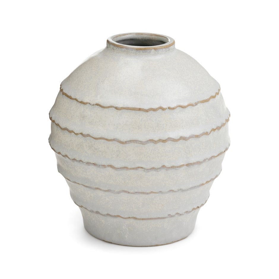 VASE PORCELAINE TEXTURED WHITE