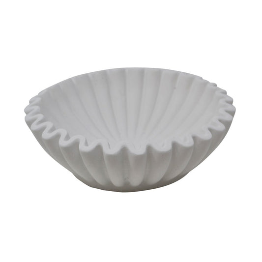 Fluted white bowl