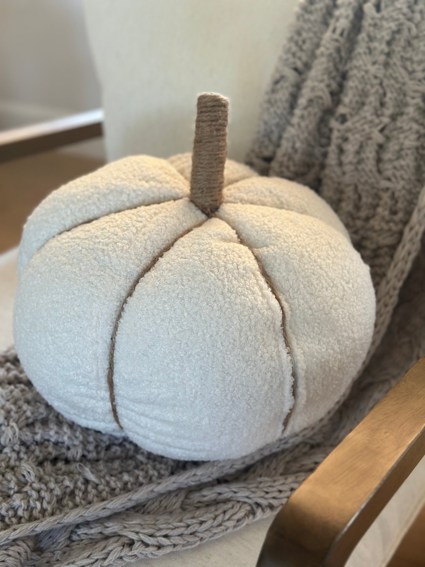 Sherpa Woven Pumpkin Pillow