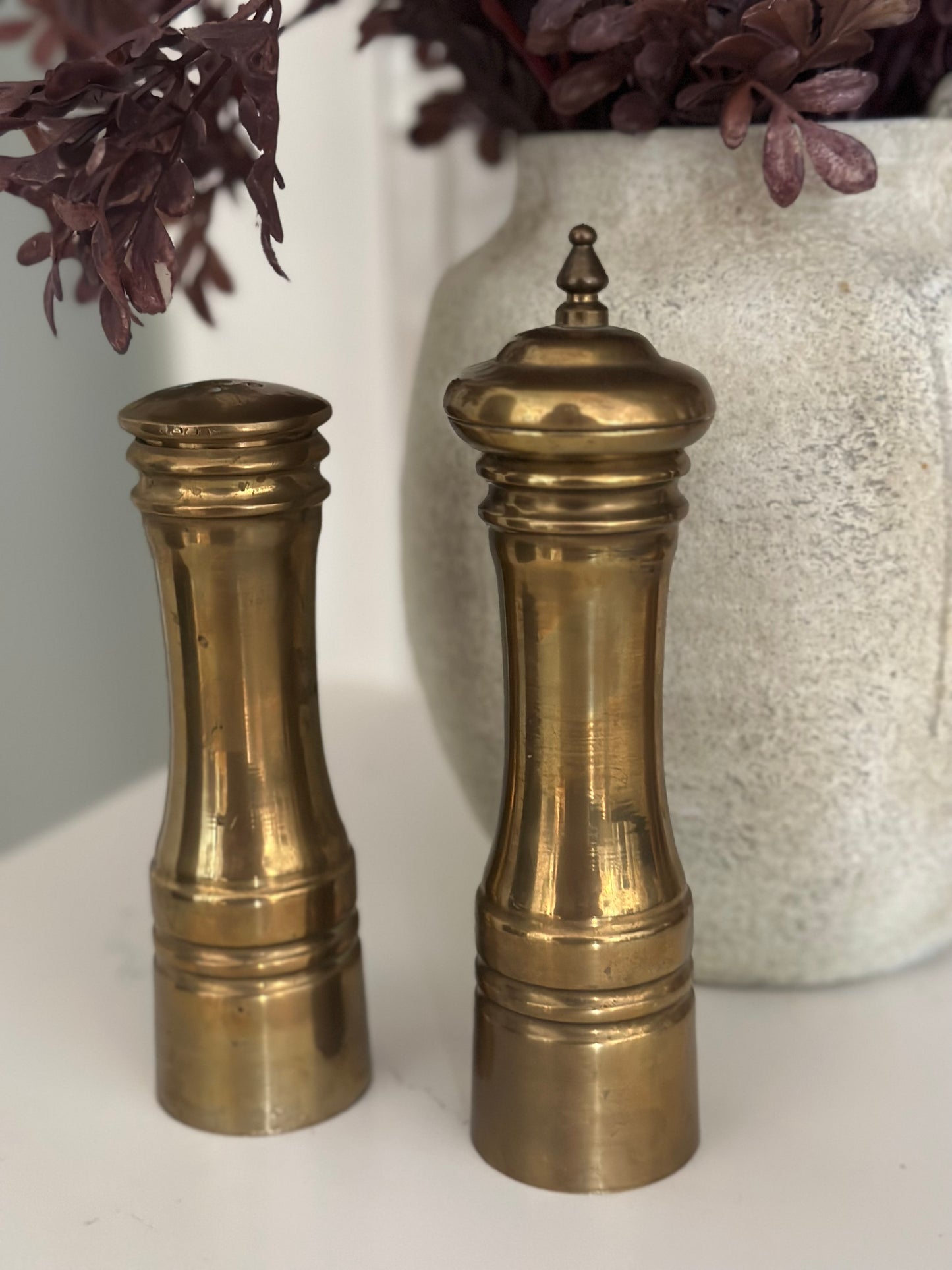 Brass Salt & Pepper Shakers