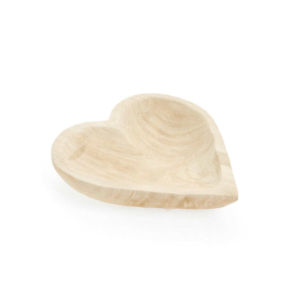 DECO HEART WOOD PLATE NATURAL